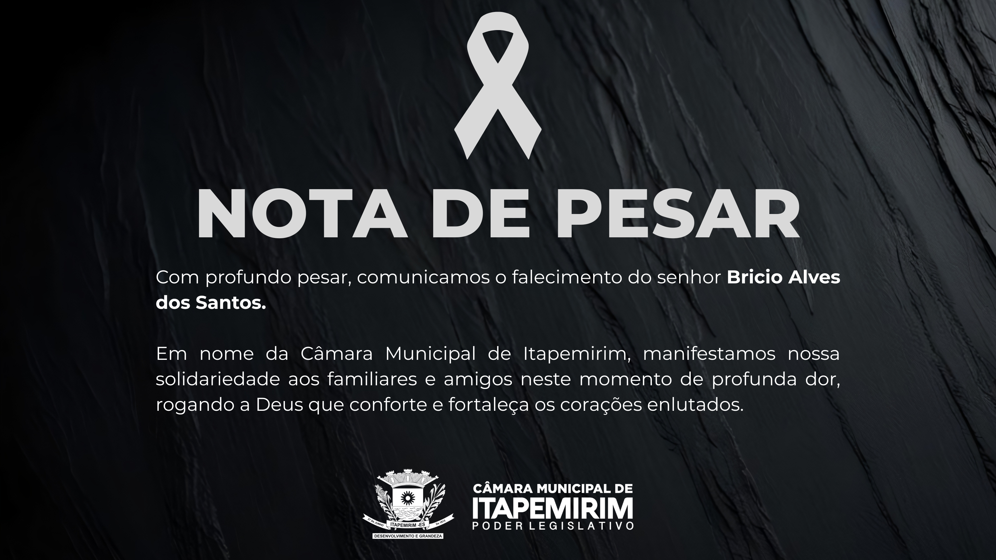 Nota de Pesar – Senhor Brício Alves dos Santos